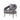 Open Back Accent Chair, Round Sofa Lounge Armchair - Charcoal