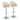 Dahlia - Contemporary Adjustable Barstool With Swivel With Rounded T Footrest (Set of 2)