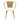 Dining Chairs With Wing Back Design For Kitchen (Set of 2) - Beige / Brown