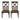 Country Style Dining Chairs (Set of 2) With Cross Back Design - Brown