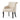 Upholstered Armchair With Rolled Back, Tapered Legs And Nailhead Trim - Light Beige