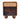 Open Woven Bedside Table, 1 Drawer - Chestnut