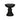 Round Accent Table, Indoor Outdoor - Black