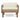 2 Piece Patio Set With Open-Back Loveseat And Coffee Table - Beige / Brown