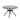 Tranquilius - Outdoor Round Dining Table With Lattice Tabletop, Umbrella Hole And Curved Legs