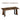 Rustic Rectangular Large Dining Table, Waterproof Desk For 8 People, & Steel With Adjustable Legs - Black / Rustic Brown