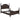 4 Poster California King Bed With Serpentine Headboard - Dark Oak