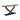 Entryway Console Table With Cross Legs Design - Natural / Espresso