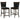 Upholstered Counter Height Stools (Set of 2) - Black / Espresso
