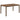 Svenstra - Rectangular Dining Table Set With Armless Side Chairs, Wood, Natural Walnut, 59 X 35.5 X 30 Inches