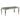 Rectangle Dining Table With Carved Accents - Champagne / Silver