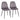 Pebble - Contemporary Chair (Set of 2) - Gray - Velvet