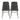 Outdoor Dining Chairs (Set of 2), Rattan Backrest And Cushions, Iron Frame - Dark Brown