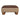 Vintage Leather Boucle Ball Footstool - Brown