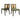Mid Century Rattan Dining Chair Without Arms Set