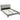 California King Size Tufted Headboard Platform Bedframe, Bedroom Furniture - Gray / Light Gray