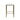 Backless Upholstered Counter Stool With Padded Seat - Ivory / Bronze
