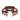 8 Person Round Picnic Table With 4 Built In Benches, Umbrella Hole For Garden - Brown
