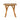 Outdoor Rectangular Table With Curved Legs And Perpendicular Wooden Slats Table Top