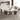 Round Dining Table With 360° Rotating Lazy Susan For Dining Room & Kitchen, 6 Chairs - White