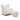 Wingback Armchair & Ottoman Combo For Living Room - White
