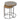 Round Stool Table With Iron Base (Set of 2) - Brown / Black