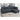 2 Piece Sectional Set With Nailhead Trim, Sofa And Matching Accent Pillows - Charcoal