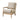 Arm Chair With Open Back Spindle Design, Padded Armrests