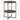 Accent Table With X-Frame And Bottom Shelf - Brown