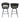 Bar Stool 360 Swivel With Back Footrest