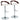 Grotto - Contemporary Adjustable Height Barstool With Swivel With Straight T Footrest (Set of 2)