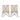 Wicker Chair With Geometric Cross Base, (Set of 2) - Light Brown