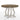 Havanna - Wide Vintage Contemporary Round Dining Table With Off White Colored Base - Walnut