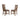 Open Slat Back Kitchen Side Chair (Set of 2) - Brown Oak