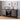 Sideboard TV Stand Buffet With 2 Doors 1 Drawer And 6 Shelves - Black / Gray