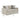 Upendo - Pattern Linen Loveseat With 2 Toss Pillows - Beige