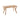 Outdoor Rectangular Table With Curved Legs And Perpendicular Wooden Slats Table Top