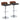 Maya - Mid Century Modern Adjustable Barstool With Swivel With Rounded Rectangle Footrest (Set of 2)