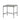 Outdoor Square Side Table With X Shaped Iron Frame - Black