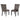 Dining Chairs With Pedestal Base (Set of 2) - Black / Brown