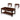3 Piece Coffee Table With Open Shelf - Cherry