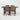 5 Piece Outdoor Dining Set For 4, Patio Table With Umbrella Hole And 4 Armrest Chairs For Backyard, Lawn, Deck, Or Poolside - Brown