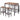 5 Piece Bar Set - Chestnut