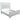 Eastern King Size Bed With LED Lights And Mirror Trim - Cream / Ivory