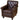 Upholstered Club Chair With Button Tufted Back Rest - Brown