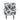 Armchair With Round Arm - White / Blue