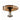 Round Dining Table / Tempered Glass Top - Brown