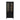 Vintage Display Cabinet With Double Glass Doors, Traditional Style For Collectibles, Ash Wood Veneer, 73.25" Tall - Black / Natural