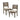 Modern Armless Dining Chair With Cane Back (Set of 2)