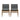 Contemporary Dining Chair Set Upholstered Fabric With Rubberwood Frame